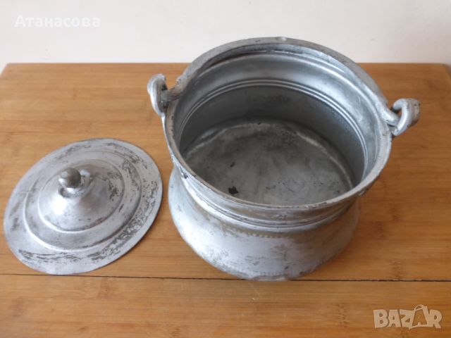 Старо медно котле менче 1.8 литра с капак 1930 г котел, снимка 6 - Антикварни и старинни предмети - 45425626