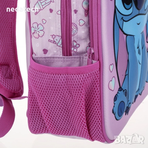 Ученическа раница Stich, Розов, 27x11x32 см., снимка 4 - Ученически пособия, канцеларски материали - 51492455