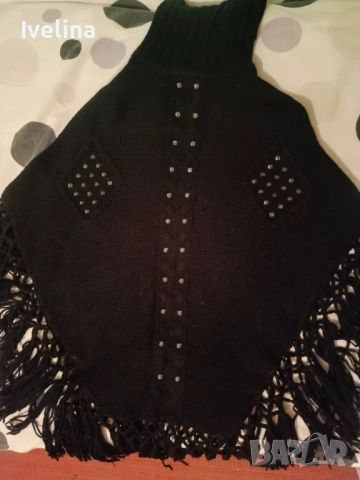 Черно пончо