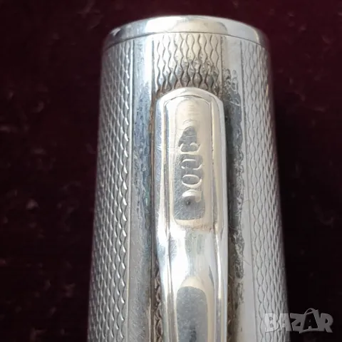 Сребърни химикалка и писалка със златен писец 14к Warranted, снимка 4 - Антикварни и старинни предмети - 50006851