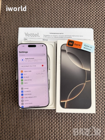 НОВ‼️ Гаранция‼️ iPhone 16 PRO MAX ⚠️Лизинг от 78лв/м ⚠️ 256 Natural titanium, снимка 11 - Apple iPhone - 52576021