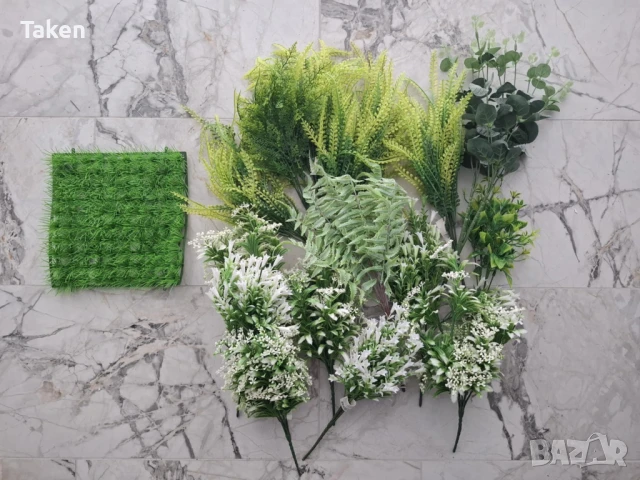Изкуствена зеленина, пана за стена, панели за декорация, снимка 3 - Декорация за дома - 50831643