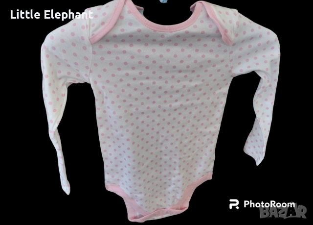 Боди с дълъг ръкав за 2-3 год момиченце,точки,колекция"Points",Англия/ново
