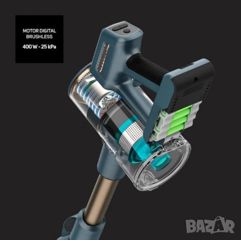 Безкабелна прахосмукачка Taurus Homeland Digital Animal Flex – 15W с дигитален мотор и мощна турбо ч, снимка 2 - Прахосмукачки - 51895342