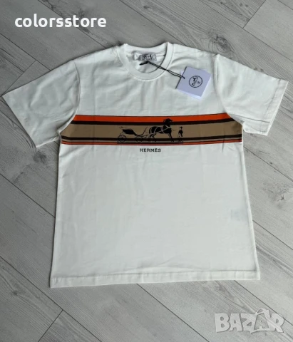Мъжка бяла тениска  Hermes/IM495k .
/