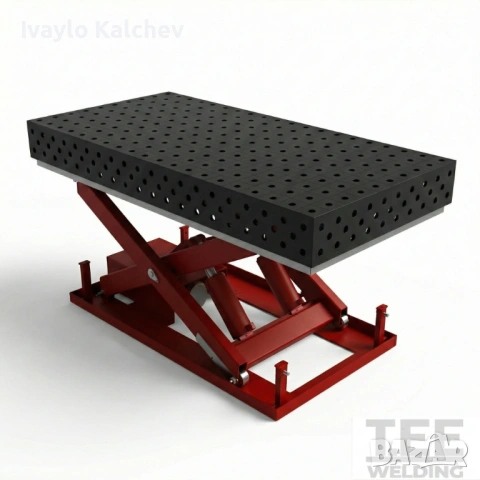 Заваръчна маса ProWeld 2000×1000х15 мм - хидравлична повдигаща система