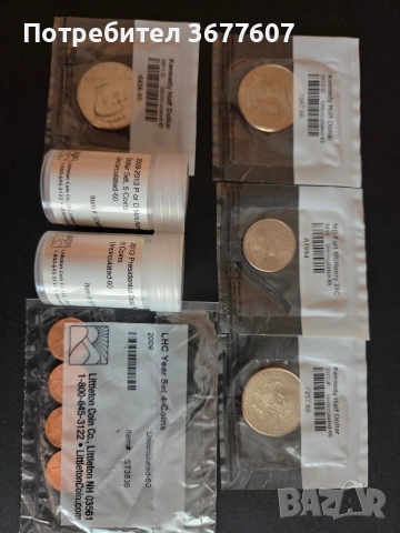 Лот "US presidents dollar coin" нециркулирани
