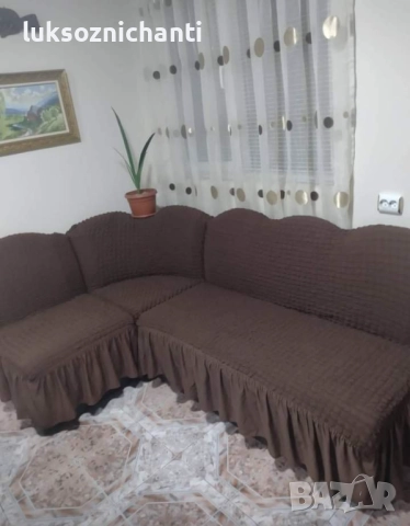 Калъф за кухненски ъглов диван без подлакътници , снимка 5 - Покривки за легло - 38025850