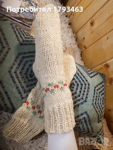 Ръчно плетени дамски чорапи от вълна. Размер 38, снимка 7 - Дамски чорапи - 51169047