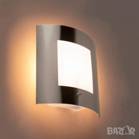 2бр/ Външна градинска лампа аплик от неръждаема стомана – IP44