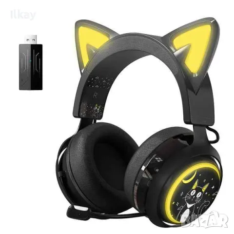 Геймърски слушалки SOMIC Cat Ear, снимка 1 - Bluetooth слушалки - 47992187