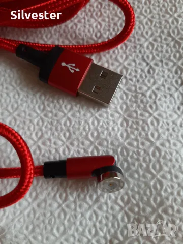 3 в 1 кабел за зареждане, магнитни конектори,USB, USB-C, Micro-USB, снимка 10 - USB кабели - 47207940