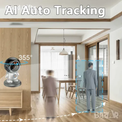 Камера робот Robi WiFi с WiFi връзка - 3MP HD камера, специализирана режим за видеонаблюдение на беб, снимка 4 - Други - 48614664