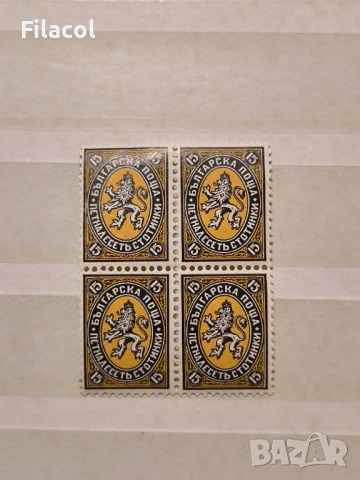 България 1927  Лъвчета каре 15 ст. MNH