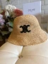 Шапка Селин*Celine Triomphe Raffia bucket hat original, снимка 1