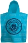 Ново Официално Manchester City FC пончо за деца хавлия с качулка за плаж басейн 75x60 см, снимка 2
