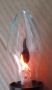 Декоративна съветска неонова лампа  - горящ огън