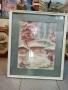 Рамкиран акварел с паспарту на художника Ангел Шарлиев -Първи сняг в Боженци., снимка 4