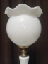 Комплект от две порцеланови лампи с бели стъклени абажури, снимка 5