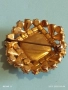 Стара скъпоценна брошка с фасетирани ювелирно камъни ЦИТРИН 52255, снимка 8