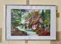 ушит гоблен със чешки мъниста "Къща мечта.Тих ъгъл", снимка 1