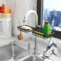 Многофункционален органайзер за мивка и душ от неръждаема стомана, снимка 2