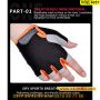 Еластични ръкавици без пръсти за колоездене и други видове спорт в сив цвят - КОД 4057, снимка 9