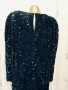 XL/2XL Черна официални рокля с пайети , снимка 6