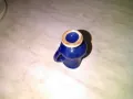 Dark cobalt blue creamer vintage shawnee USA Pottery miniature Jug Pitcher vase shawnee САЩ керамика, снимка 5