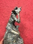 “Пастирката” великолепна млада дама с агънце, бронз, удивителна красота, майсторство Код P1936, снимка 6