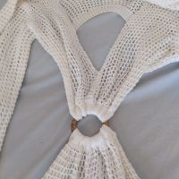 Лятна плетена рокля от Shein, кремав цвят, S размер, снимка 3 - Рокли - 44972644
