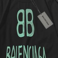 Balenciaga мъжки овърсайз тениски , черна тениска oversize баленсиага, снимка 2 - Тениски - 45533145