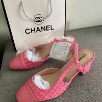 Цикламени розови обувки букле Шанел бежови Chanel , снимка 1 - Дамски обувки на ток - 45782845