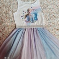 Детска рокля с Елза на ХМ , снимка 1 - Детски рокли и поли - 45161036