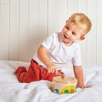 Janod Дървен барабан, образователна музикална играчка за малки деца 18+ месеца, снимка 2 - Образователни игри - 45717566