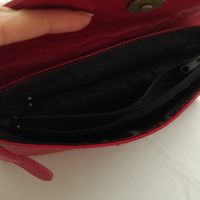 Малка дамска чанта от естествена кожа в червен цвят, снимка 11 - Чанти - 45113863