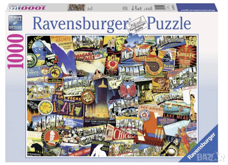 Пъзел "Road Trip USA"  Ravensburger 1000 части, снимка 1