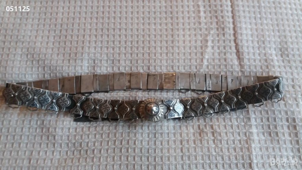 уникат руски сребърен колан про 875 с ниело 428 гр., снимка 1