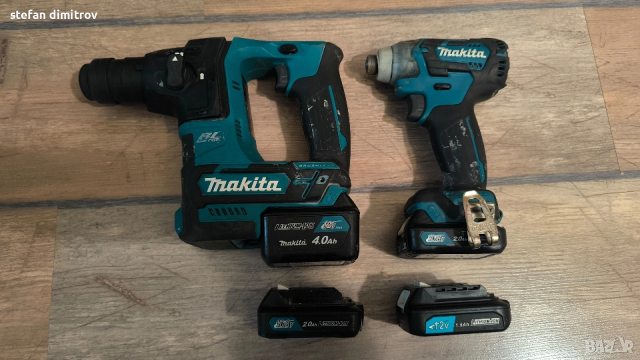 Акумулаторен перфоратор MAKITA HR166DSMJ ,ударен гайковерт Makita TD110DSME - 10.8V Li-Ion , снимка 1