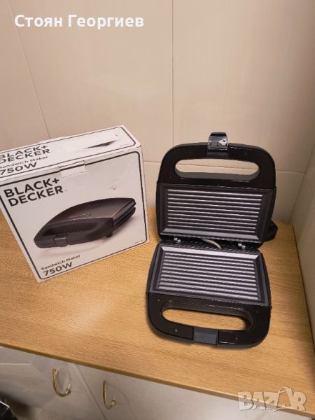 Чисто нов сандвич тостер BLACK DECKER 750w с транспортнен дефект не пречи на работата на уреда , снимка 1