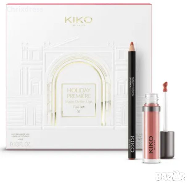 Kiko Milano Подаръчен комплект в луксозна подаръчна кутия с ултра матово течно червило и молив, снимка 1