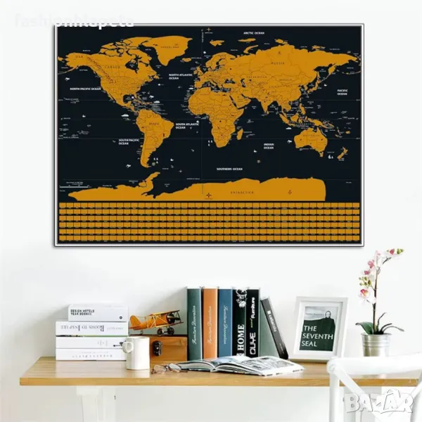 Скреч карта на света 42*30cm  , снимка 1
