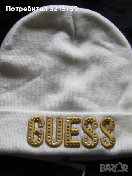 Нова с етикет Оригинална дамска шапка ,бяла ,марка GUESS, снимка 1