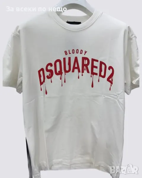 DSQUARED2 Мъжка Бяла Тениска👕Мъжка Блуза С Къс Ръкав Дискуаред2, снимка 1