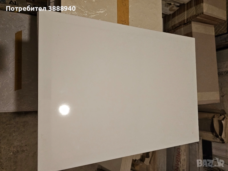 Фаянсови плочки - бели/гланцови/с фаска , снимка 1