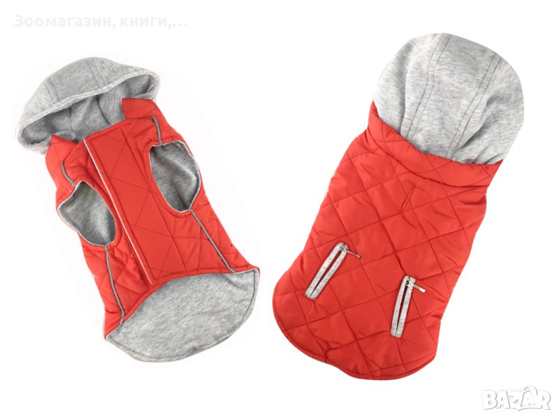 Дрешка с качулка за куче размер XL червено - Pet Int Sportive Jacket with Hood Red, снимка 1