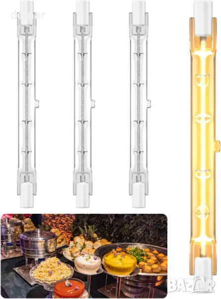 BrightArk Лампи за Храна: 500W, 240v J118 R7S, Безопасни, 4бр., снимка 1
