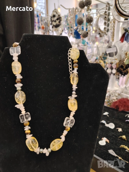 Красиво колие с камъни АРТ №123, снимка 1