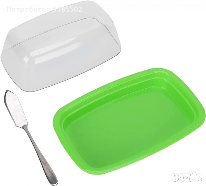 Комплект кутия за съхранение на масло и прибор за мазане, снимка 1