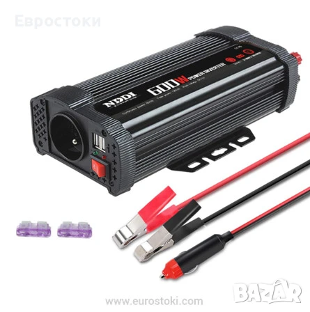 Инвертор NDDI POWER 600 W преобразувател на напрежение 12 V към 230 V, снимка 1